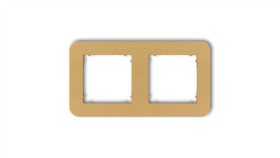 Mini Ramka Uniwersalna Podwójna Zaokrąglona Z Tworzywa Złoty 29Mrtz-2