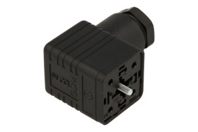 Gniazdo; elektrozaworu; GDM3009 931969100 .; 4 tory; format A; poliamid (PA); kątowe 90°; na przewód; śrubowy; z dławnicą PG09;