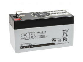 Akumulator AGM 12V 1.3Ah SSB SB1.3-12