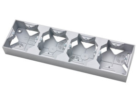 IMRPESJA Puszka instalacyjna 4 poczwórna naścienna 32mm srebro PNP-4Y/18 OSPEL