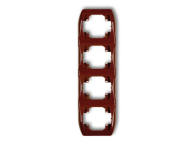 TREND Ramka pionowa 4 poczwórna brązowy 4RV-4 KARLIK