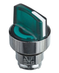 Napęd przełącznika 2 położeniowy zielony z podświetleniem bez samopowrotu ZB4BK1233