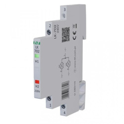 Lampka modułowa 1-fazowa czerwona/zielona LED Slim 1/2 modułu 230V LK-702
