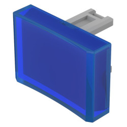 Soczewki do wskaźników, 31-904, Niebieski, Prostokąt, długość: 21.5