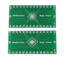 PŁYTKA ADAPTER QFN28 0,5mm 0,4mm na DIP UNIWERSALNA PRZEJŚIÓWKA WIERCONA