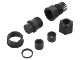 CD-10BFFA-LL7001 Złącze okrągłe wtyk rozmiar C żeński 10PIN 5A IP67 4÷9,6mm
