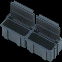 9-322-VE10 ESD SMD hinged box, 37 x 12 x 15 mm, black, 10-pack