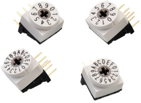 Przełącznik obrotowy, 150mA, 24V dc, 16-położeniowy, Wurth Elektronik WS-ROTU