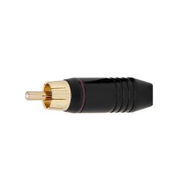 Wtyk RCA na kabel CH21 professional 6mm pasek CZARNY lub CZERWONY 1szt