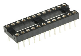 Podstawka DIL 2.54mm Pitch 7.62mm Row Spacing 24 Way, Przepust Toczony Pin, 5A Winslow