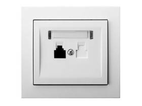 KIER Gniazdo telefoniczne biały GPT-1W/00 OSPEL