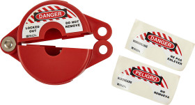 Blokada Blokada zasuwy Brady rozmiar mocowania 64mm Czerwony zamki: 1