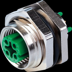 MMT371A115 Socket M12, 4-pin, straight, rear mounting