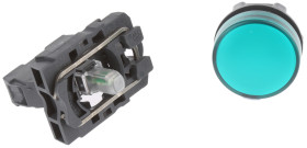 Kontrolka 240V ac Zielony Schneider Electric średnica wycięcia 22mm Montaż panelowy Śruba