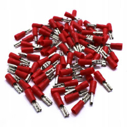 KONEKTOR IZOLOWANY ŻEŃSKI CZERWONY 2.8mm 100 SZT