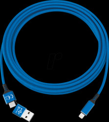 SPEEDY_L_NB Charging cable, USB-A/USB-C -&gt; Lightning, blue