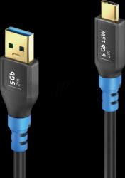 FI-U320-020 USB 5 Gb/s cable, A plug to C plug, 2.0 m