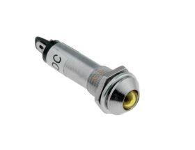 KONTROLKA LED 24VDC ŻÓŁTA fi 8.2mm IP40 WYPUKŁA