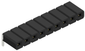 Socket header, 9 pole, pitch 2.54 mm, angled, BLLP39S