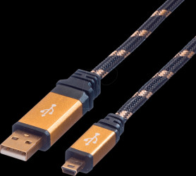 11.02.8822 USB 2.0 cable, A male to mini-B male, 1.8 m