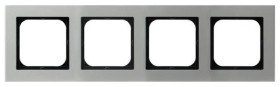SONATA Ramka poczwórna aluminium metal R-4RA/35
