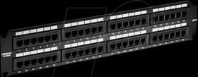 TC-P48C6 Patchpanel, 48-Port, Cat.6, 2 HE