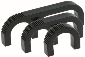 Handle, angled, PA, (L x W x H) 35 x 10 x 27 mm, black, 3210.1003