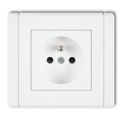 FLEXI Gniazdo pojedyncze z/u 2P+Z biały FGP-1zp