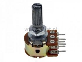 2x50K potencjometr stereo liniowy 17/9,5mm R16