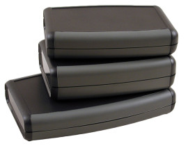 Obudowa ABS, Plastik szerokość zew. 79 mm długość zew. 117 mm wys. zew. 25 mm Hammond IP65 Czarny