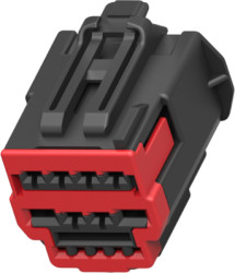 Socket, unequipped, 13 pole, straight, 3 rows, black, 2141648-1