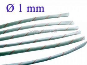 Rurka elektroizolacyjna, jedwab szklany; fi 1mm/1m