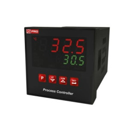 Regulator temperatury PID panelowy 3-wyjściowy, Uz 100 → 240 V AC, 0 → +50 C, 72 x 72mm, Wł./Wył., P,