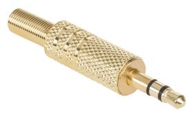 Wtyk Jack 3,5mm stereo złoty metal