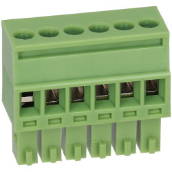 TruConnect 215380 3.5mm Female Pluggable Vertical 6 Way Terminal Block