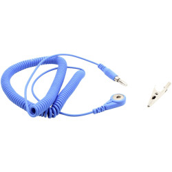 Quadrios 1903EC011 ESD earth cable 1.80 m 4 mm stud socket alligator clip