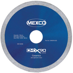 MEXCO CMX9012522 X90 Grade Ceramic Materials Diamond Blade 125 x 22mm