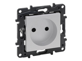 NILOE STEP Gniazdo pojedyncze bez uziemienia zaciski śrubowe z przesłoną aluminium 863319 LEGRAND