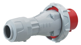 Złącze przemysłowe - zasilające 63A Wtyczka 415 V 3P + N + E Męski Legrand Czerwony Montaż na kablu IP67