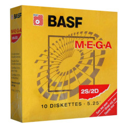 5.25" Diskettes 2S/2D "BASF MEGA"