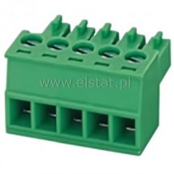 Listwa montażowa kątowa 5-zacisków żeńska r = 3,81