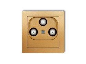 DECO Gniazdo multimedialne 3F DATA (Vectra) złoty 29DGMV KARLIK