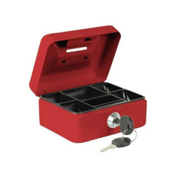 Burg W&#xE4;chter MONEY 5012 Red Cash Box 125x60x95mm with Coin Slot 2 Keys