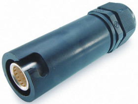 Złącze przemysłowe - zasilające 250A Gniazdo 1,0 kV 1P Żeński ITT Cannon Czarny Montaż na kablu IP65