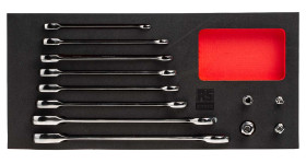 Zestaw narzędzi nastawnych Zestaw kluczy zapadkowych RS PRO 8 → 19 mm 12 szt. Stal