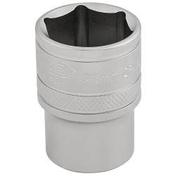 Draper Expert 16612 1/2&quot; Sq. Dr. 6 Point Metric Socket (21mm)