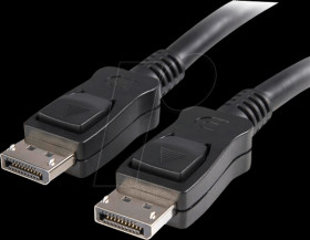 DISPL1M Cable with latches DisplayPort 1.2, 4k, 1 m