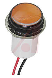 Lampka kontrolna do montażu panelowego 24V dc, Żółta 17.5mm LED Czarny Wyprowadzenia Dialight