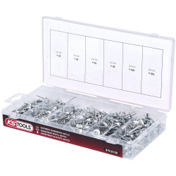 KS Tools 970.0150 Blind Rivets Assortment, 2.4-3.2-4-4.8, 400 Pcs