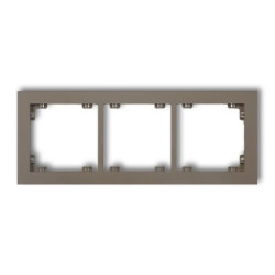 DECO Ramka potrójna DECO Pastel Matt czekoladowy 49DR-3